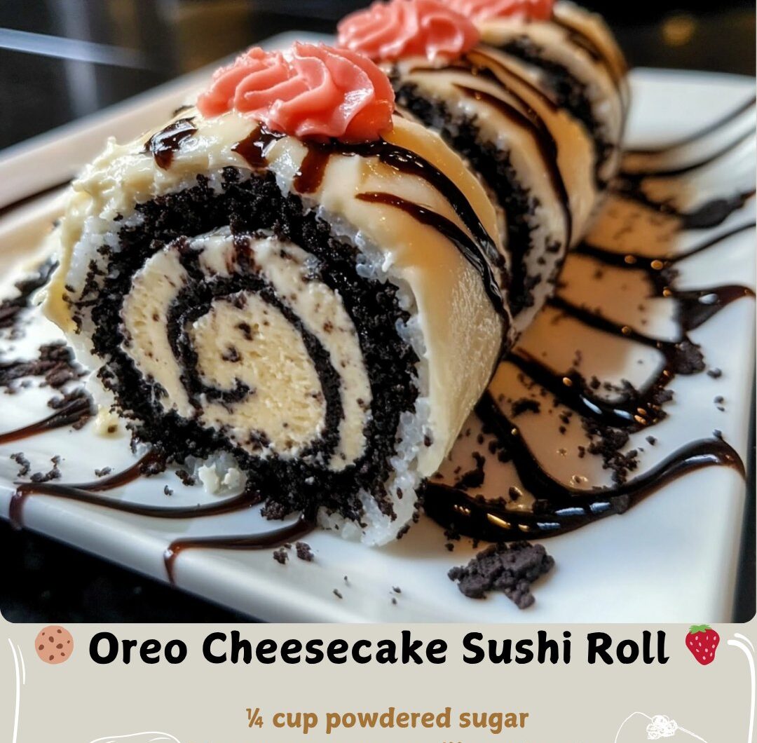 Oreo Cheesecake Sushi Roll 