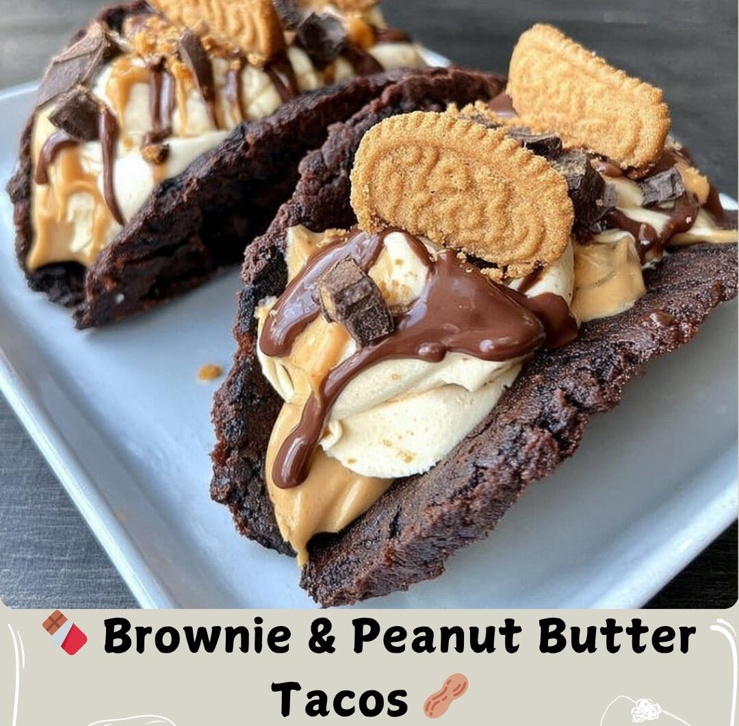 Brownie & Peanut Butter Tacos