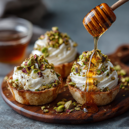 Whipped Feta & Pistachio Cups with Hot Honey Drizzle