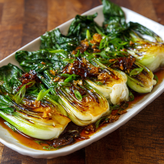 Bok Choy with Garlic and Hoisin Glaze