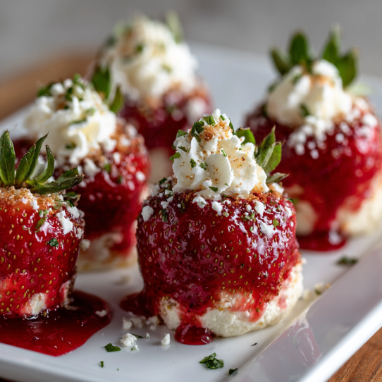 Cheesecake Deviled Strawberries