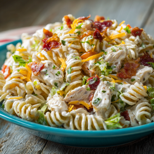 Chicken Bacon Ranch Pasta Salad
