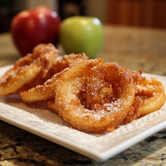 Fried Battered Apple Rings