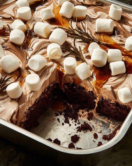 Hot Chocolate Poke Cake