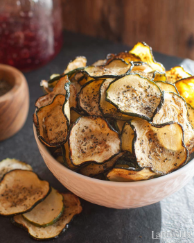 Air Fryer Zucchini Chips with No Breading